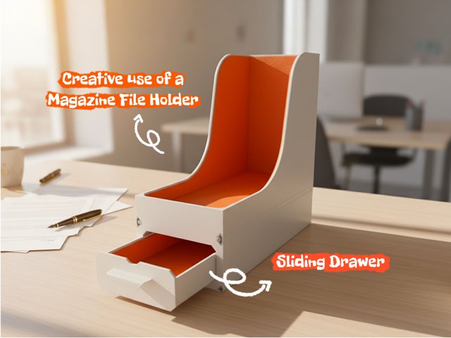 KỆ XÉO ĐỰNG HỒ SƠ 2 IN 1 (2-in-1 Desktop File Holder & Organizer)